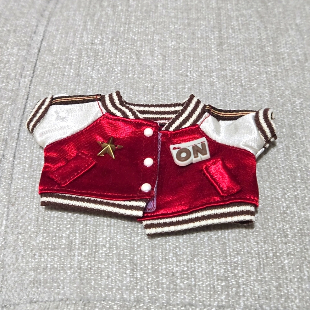 Red and White Doll Varsity Jacket